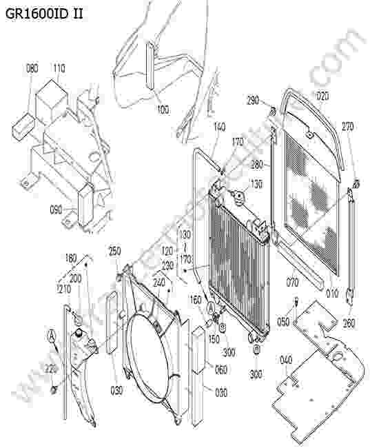 KUBOTA - GR1600ID-II : Radiateur