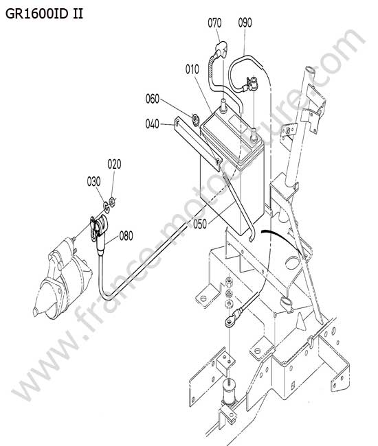 Batterie- cables KUBOTA GR1600ID-II