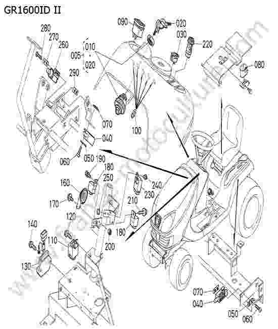 KUBOTA - GR1600ID-II : Contacteur a clé - relais