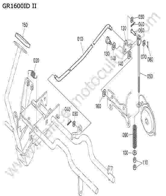KUBOTA - GR1600ID-II : Tige de frein