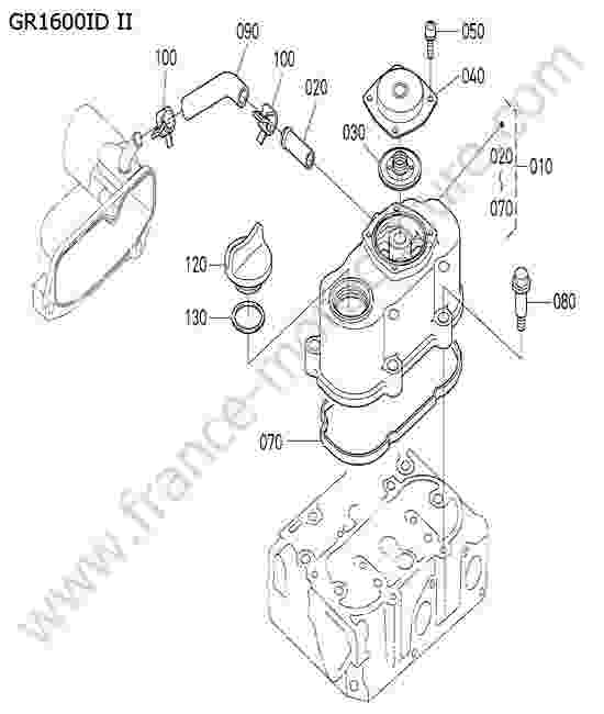 KUBOTA - GR1600ID-II : Cache culbuteur