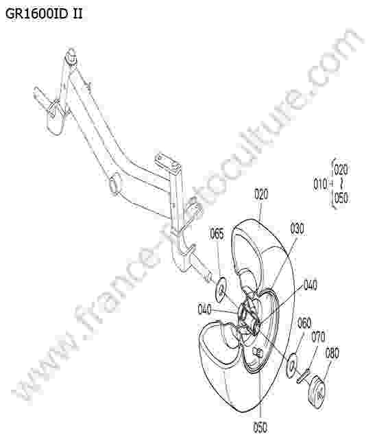 KUBOTA - GR1600ID-II : Roue avant