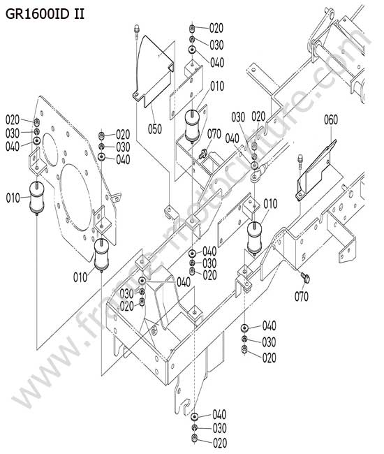 Amortisseur moteur KUBOTA GR1600ID-II