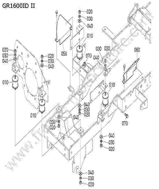 KUBOTA - GR1600ID-II : Amortisseur moteur