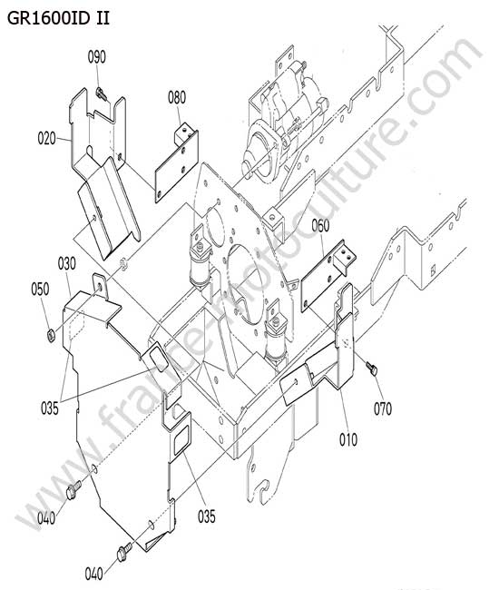 Couvercle avant de chassis KUBOTA GR1600ID-II