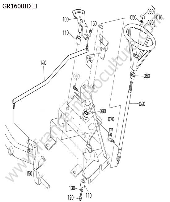 Volant direction KUBOTA GR1600ID-II