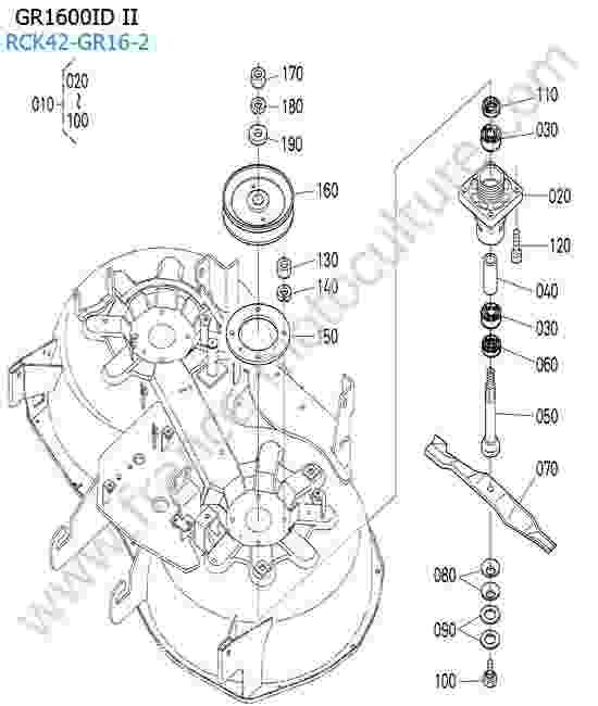 KUBOTA - GR1600ID-II : Lame gauche