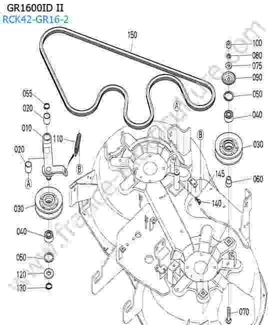 KUBOTA - GR1600ID-II : Courroie de lame