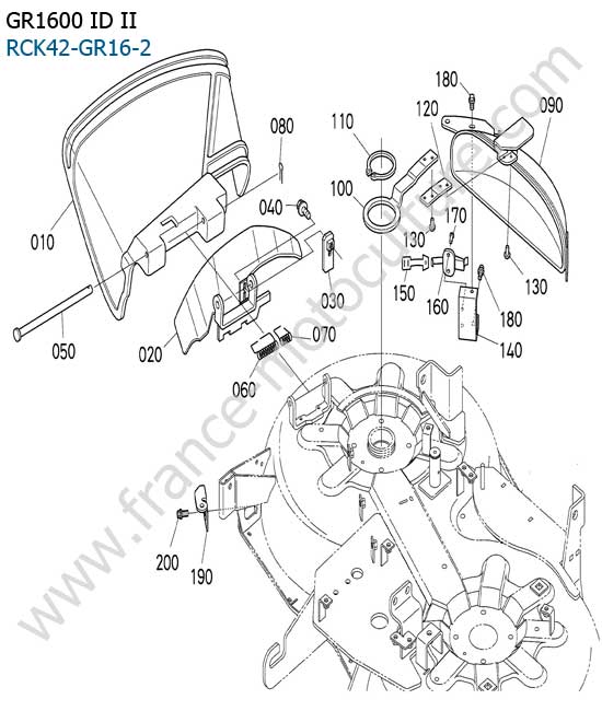 Deflecteur latéral KUBOTA GR1600ID-II