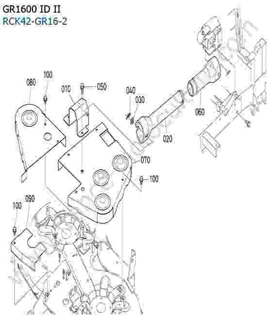 KUBOTA - GR1600ID-II : Protection plateau de coupe