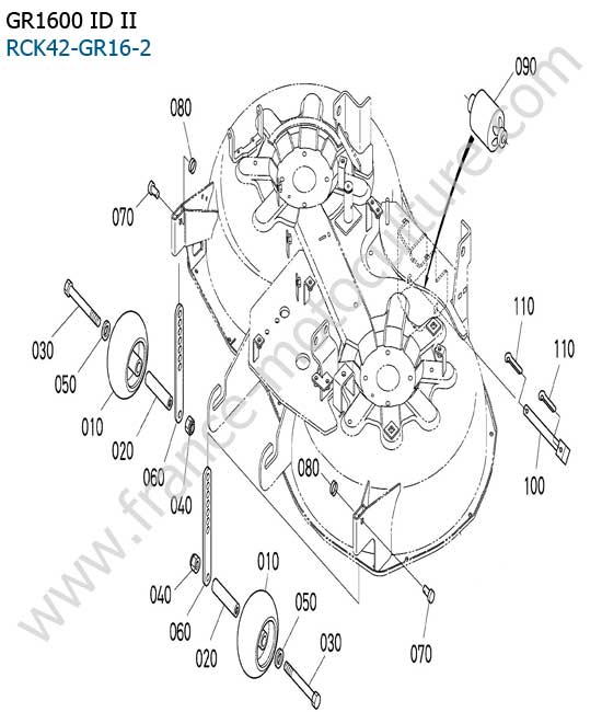Roue de jauge de coupe KUBOTA GR1600ID-II