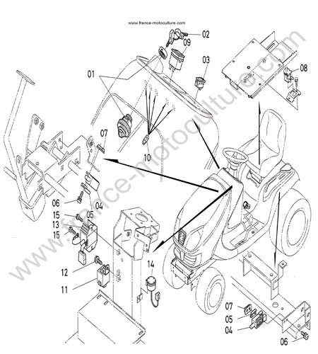 Pièces électrique KUBOTA GR2100