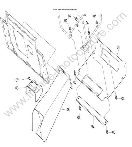 Bac inferieur KUBOTA GR2100