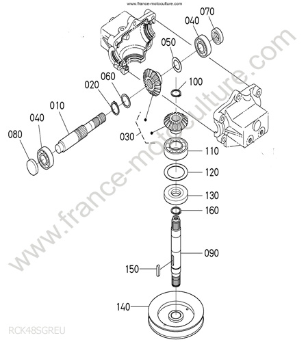 RCK48SGREU : Engrenages KUBOTA GR2120