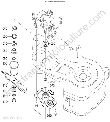 RCK48SGREU : Lame centre KUBOTA GR2120
