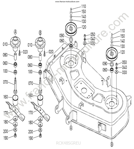 RCK48SGREU : Lames KUBOTA GR2120