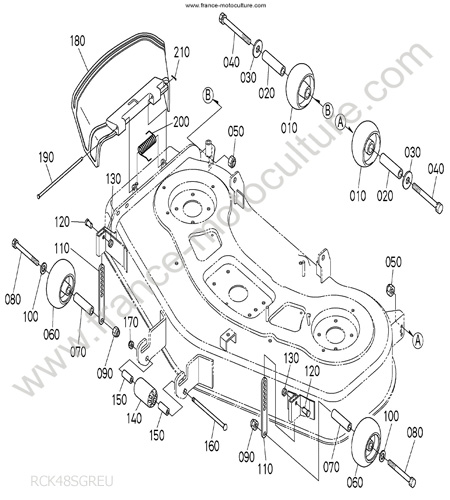 RCK48SGREU : Galets/roues KUBOTA GR2120