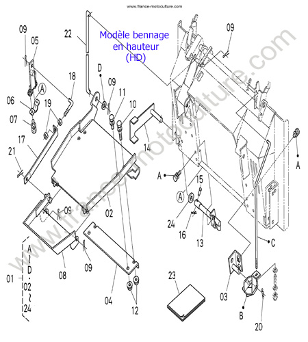 Couvercle bac KUBOTA GZD15