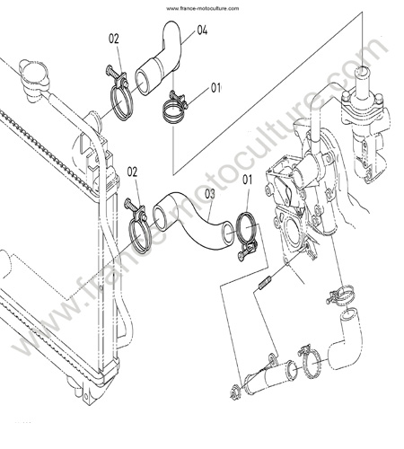 Durite radiateur KUBOTA GZD15