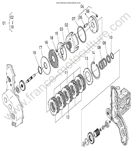 Embrayage KUBOTA GZD15
