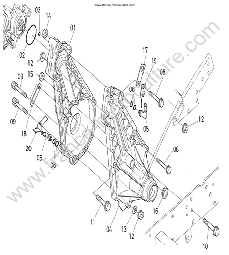 Carter pont ARG KUBOTA GZD15