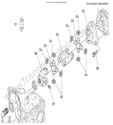 Joint cardan KUBOTA GZD15