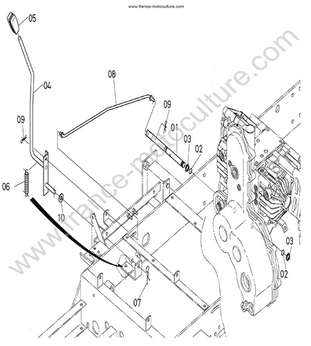 Levier vitesse KUBOTA GZD15