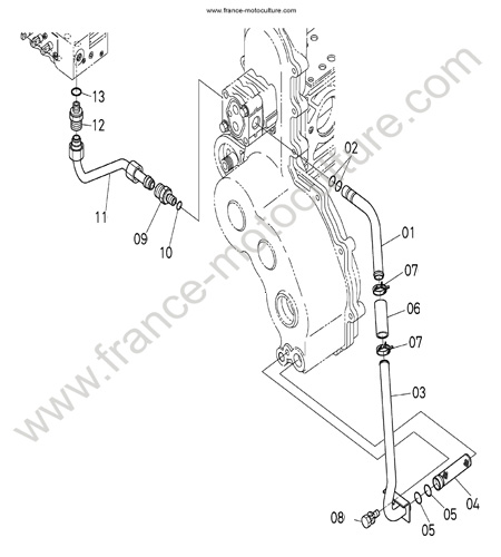 Circuit aspiration KUBOTA GZD15