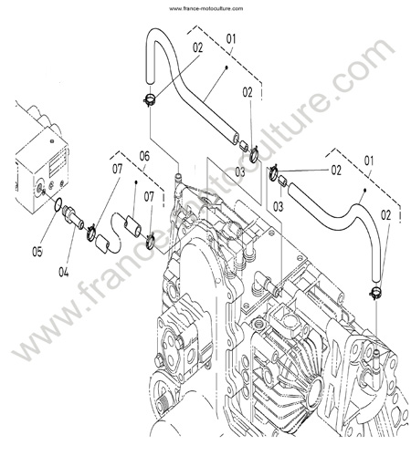 Circuit reniflard KUBOTA GZD15