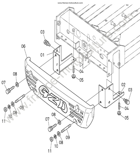 Contrepoids KUBOTA GZD15