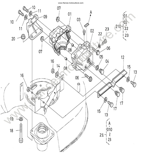 Carter engrenages KUBOTA GZD15