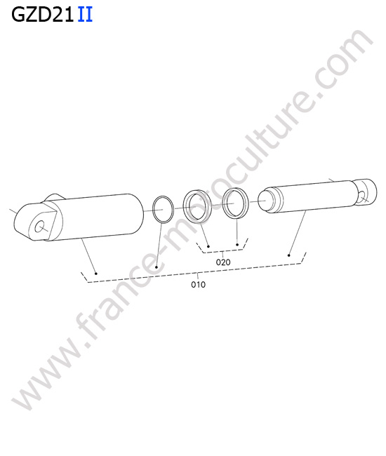 Detail verin relevage KUBOTA GZD21-II