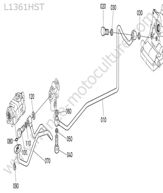 Circuit refoulement KUBOTA L1361