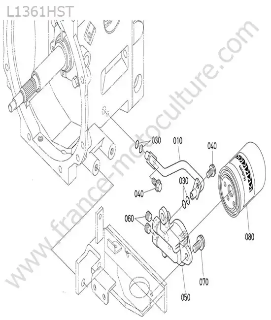 Tuyau hydraulique hst KUBOTA L1361