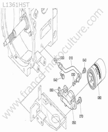 KUBOTA - L1361 : Tuyau hydraulique hst