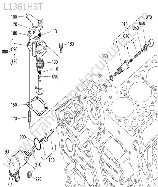 Arret moteur / ralenti KUBOTA L1361