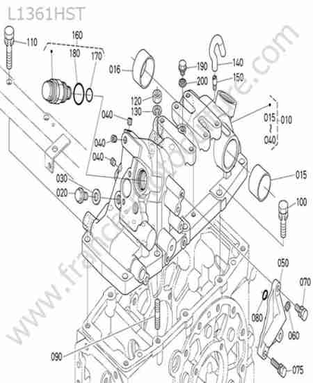 KUBOTA - L1361 : Cylindre hydraulique relevage