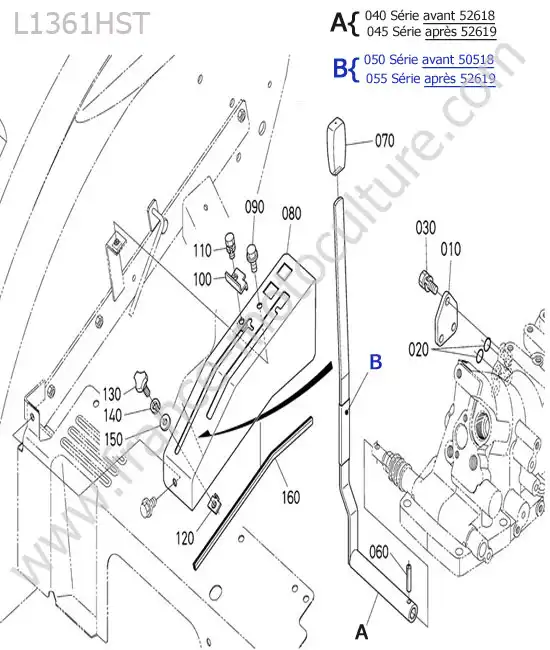 Levier position KUBOTA L1361