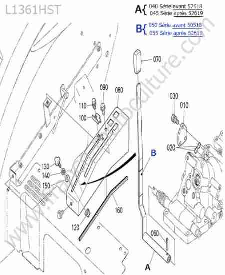 KUBOTA - L1361 : Levier position