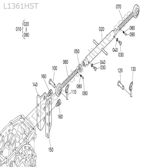 Barre poussee / 3 points KUBOTA L1361