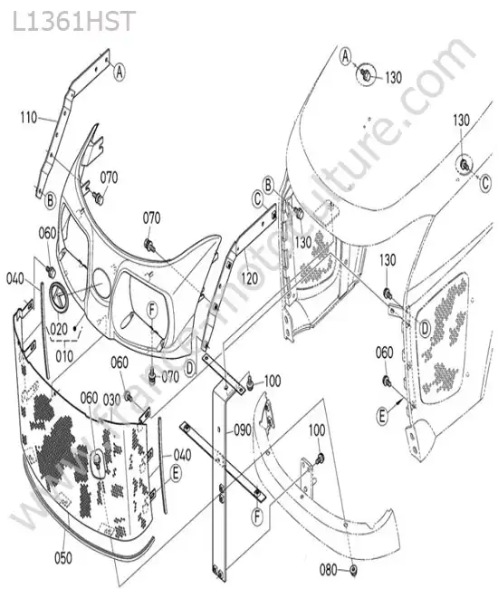 Calandre avant KUBOTA L1361