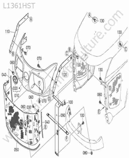 KUBOTA - L1361 : Calandre avant