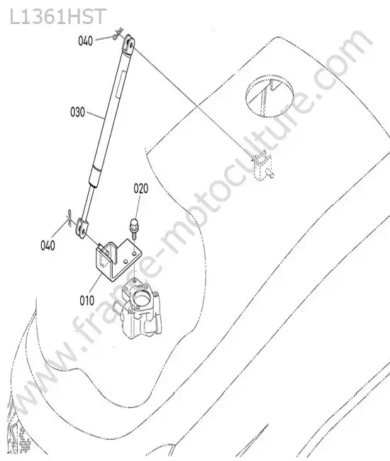Amortisseur capot KUBOTA L1361