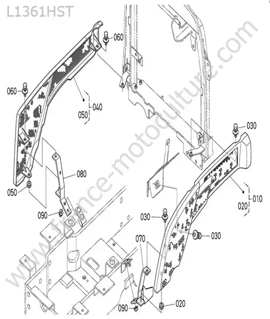 Capot lateral KUBOTA L1361
