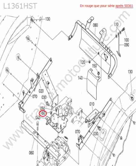 KUBOTA - L1361 : Support aile