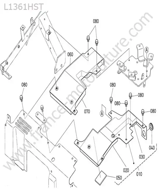 Couvercle plancher arriere KUBOTA L1361