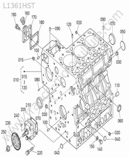 KUBOTA - L1361 : Bloc moteur