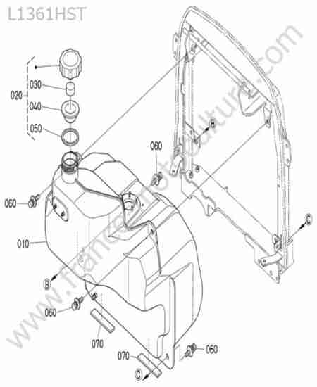 KUBOTA - L1361 : Reservoir carburant