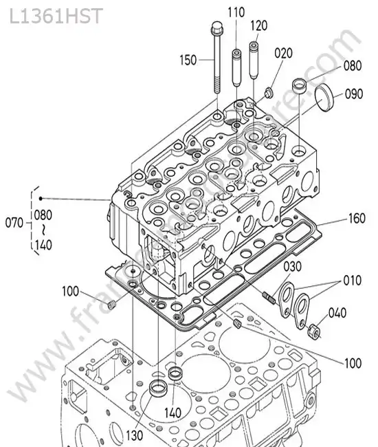 Culasse KUBOTA L1361