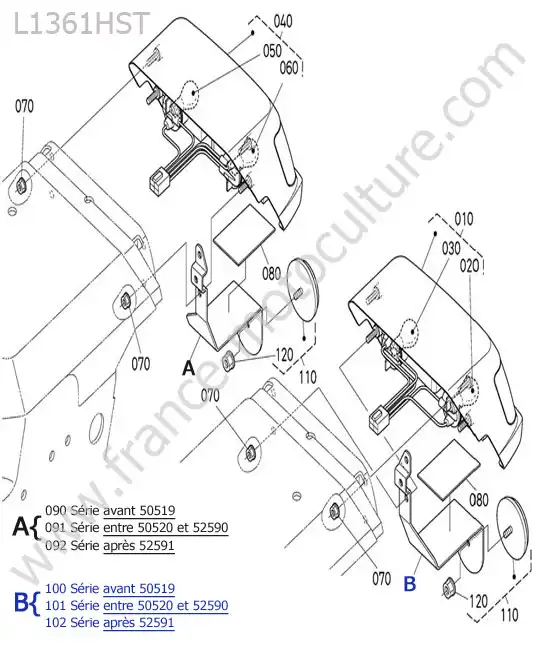 Feux arriere KUBOTA L1361